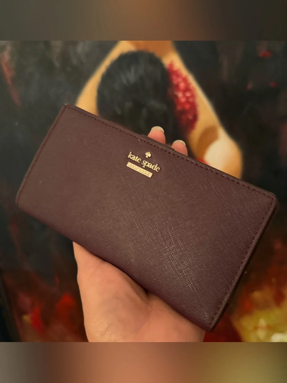 kate spade Plum Leather Wallet - Picture 6 of 10